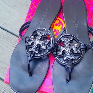 Jeweled Miller Black Tory Burch